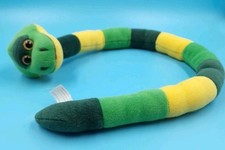 Rudolf Schaffer Schlange Schleichy Vintage Stofftier 65 cm Grün Gelb Plüsch