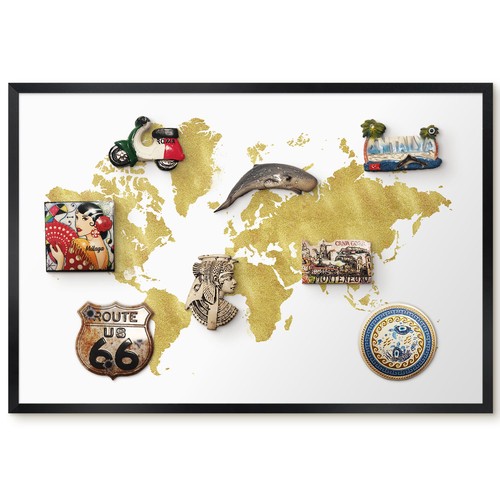 Magnettafel für reisemagnete - magnettafel,