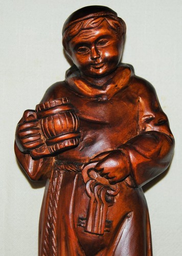 Große holzfigur mönch mit - mönch,