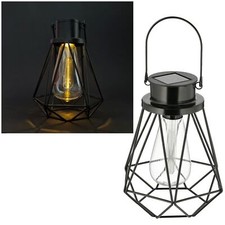 LED Solar Tisch/Hänge-Leuchte Glühbirne Tisch-Laterne Retro Leuchte für Garten