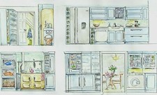 Landhaus Küche Skizze Design