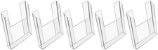 HMF 5x Wand Prospekthalter aus Acryl DIN A5 Hochformat Flyerständer Werbung