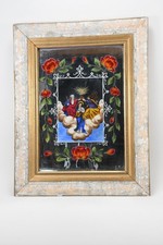 C25P65- Hinterglasmalerei Krönung Mariens auf Spiegel