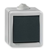 Aufputz Wechselschalter 10AX/250V~ / IP 55 (Metallausführung) grau anthrazit