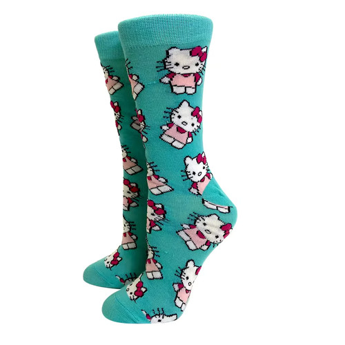 Motivsocke kitty dunkelgrün - motivsocke,