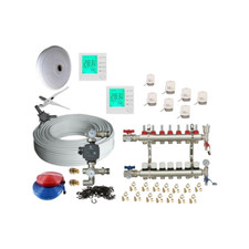 10-200qm Fußbodenheizung Multi Nass Kit inkl. 5-lagiges Rohr, Grundfos Pumpe