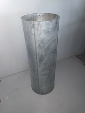 8x Rohr / Sickenrohr für Absaugung, aus Zinkblech mit Sicke beidseitig gebraucht