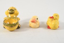 C26N32- 3x Goebel Keramik Figur Ente Küken 1x als Eierbecher
