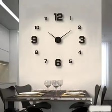 Wanduhr Deko 3D Design Spiegel