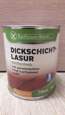 23,87€/L Raiffeisen-Markt Dickschichtlasur 0,75L Holz Lasur Schutz Möbel (A959)