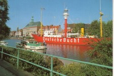 Postkarte :   EMDEN  - Neues Rathaus mit Feuerschiff  ; ca.1995