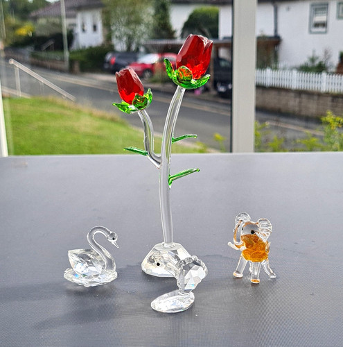 Janus glasfiguren set schwan - janus, glasfiguren-set
