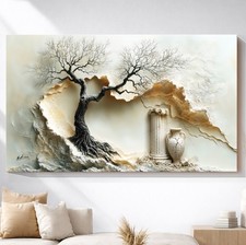 Wandbild baum beige - baum, luxus