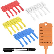 Autoschlüsselanhänger x 200 Mehrzweck-Selbstbinde zur Identifizierung Ihrer Fahrzeuge alle Farben