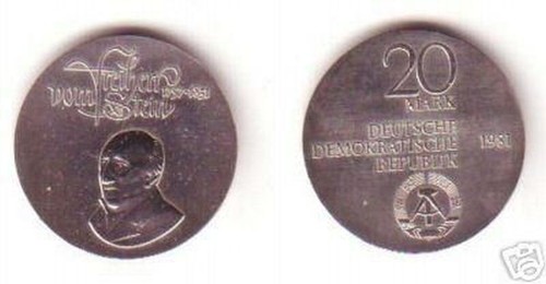 Ddr silber gedenk - ddr, münze