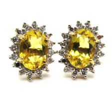 Edle Citrin Ohrringe Diamanten