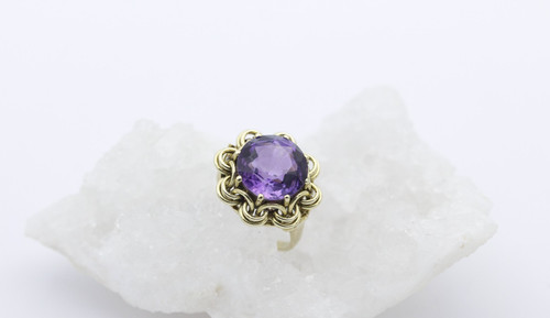 Schöner amethyst ring aus 585 - aus,