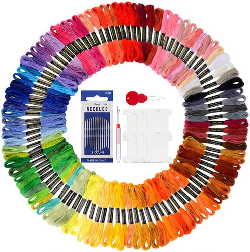 100 farben stickgarn set - farben,