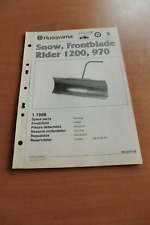 HUSQVARNA Schnee-Schiebeschild Rider 1200 + 970 Ersatzteilliste parts list 1998