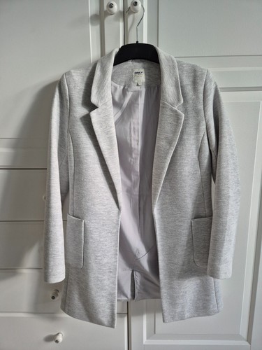 Only longblazer grau weiß - in, grau-weiß