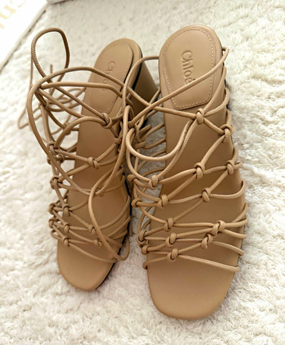 Chloé ricky sandalen beige - chloé,