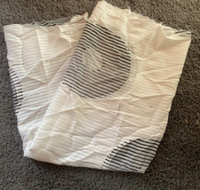 Stoffrest Gardinenstoff schwarz-weiß ca. 74 x 100 cm