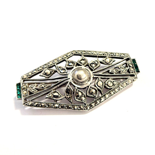 Antike brosche 800 silber - ,