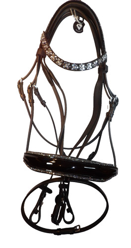 Lackleder trense schwarz leder - lackleder,