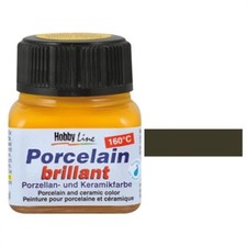Hobby Line 0822 - Porzellanmalfarbe, 20ml, Dunkelbraun auf Wasserbasis NEU