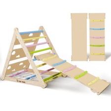 Kletterdreieck Pikler Art Rutsche Holz Indoor Kinder Kettergerüst Kletterleiter