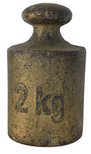 Altes 2kg Messinggewicht Waage