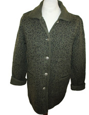 Zmork Damen langer Walkmantel Strickjacke Wolle Trachten ca. Gr 40