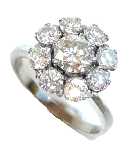 Ring platin 40ct diamanten - ring,
