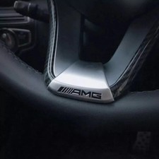 Mercedes Benz AMG Lenkrad Emblem Aufkleber Silber Abzeichen 43x50mm TOP!