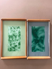 DDR Tablett Wasungen Glas 2 x