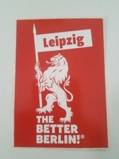 AUFKLEBER  STICKER LEIPZIG - THE BETTER BERLIN! LEIPZIGER WAPPEN LÖWE