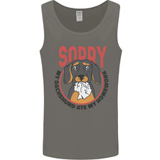 Mein Dackel aß meine Hausaufgaben lustiger Hund Herren Trägershirt Tank Top