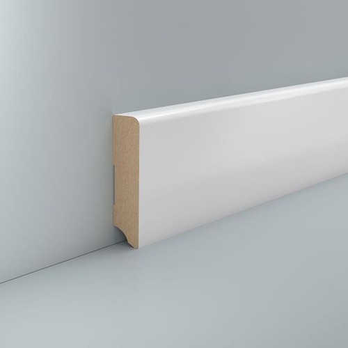 Mdf sockelleiste weiß 80 - sockelleiste,