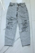 BERSHKA Damen Jeans MOM Hose Denim Gr. 34 hell blau 100% Baumwolle!