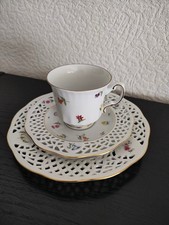 Burg Lindau, Vintage Porzellan, Tasse, Untertasse, Teller, Seltenes Sammler Trio