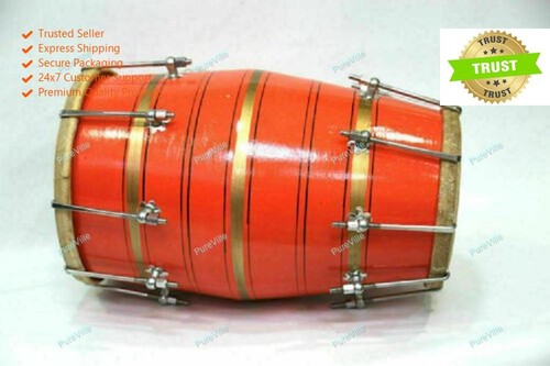 Indische holz dholak - indische,