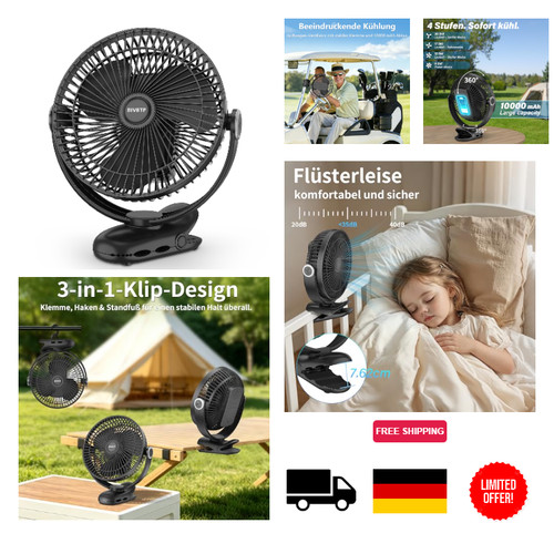 20cm clip ventilator mit - 20cm,