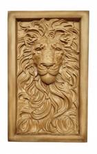 Wandbild holz relief löwe - wandbild,