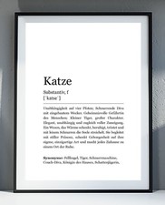 Katze Wandbildspruch