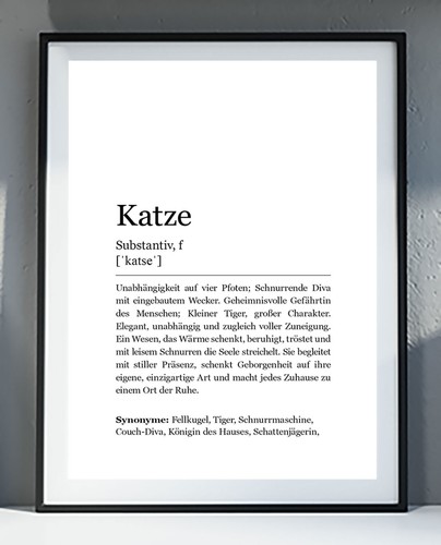 Katze wandbildspruch - katze,