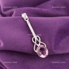 Sterlingsilber Oval Morganit