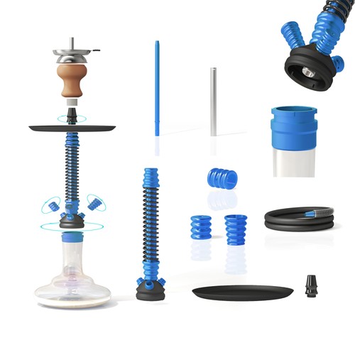Rman shisha set blau 66cm - set,