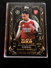 Topps Match Attax 25/26 BLACK GOLD Limited Edition Karte BG1 Gabriel Martinelli