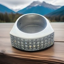 Juwelier Christ Ring 48 Brillanten 1,20 Karat 585 Weissgold 14 Karat 19,6 Gramm