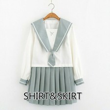 Mädchen japanische Schuluniform Matrose Hemd Rock JK Kawaii Anzug Kostüm